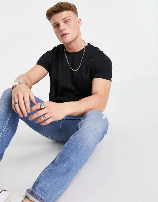 Camiseta holgada con cuello redondo de Selected Homme