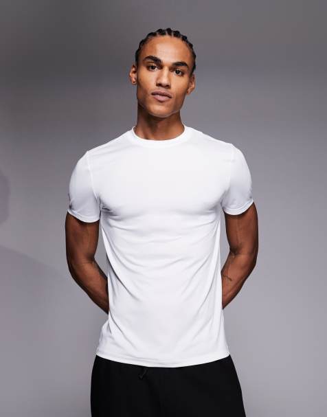 Camiseta interior deportiva blanca ajustada de tejido de secado rápido Icon de 4505 - view 1