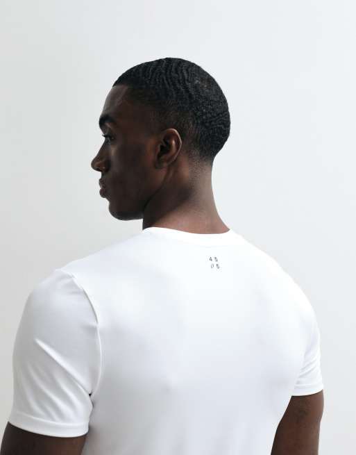 Camiseta interior deportiva blanca ajustada de tejido de secado rápido Icon de 4505, 4 de 5