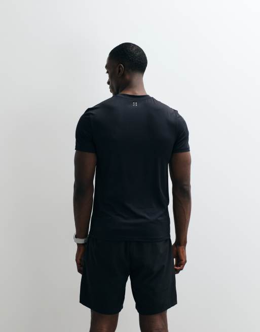 Camiseta interior deportiva negra ajustada de tejido de secado rápido Icon de 4505, 5 de 5