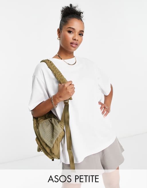Camiseta larga blanca extragrande de ASOS DESIGN Petite 