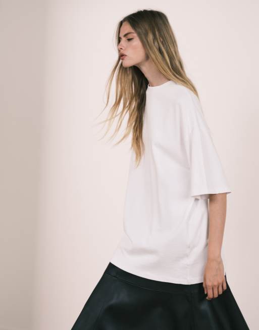 Camiseta larga blanca extragrande de tejido grueso de ASOS DESIGN, 4 de 5
