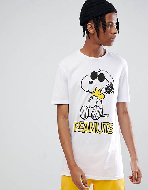 Camiseta larga con diseño de Snoopy de ASOS