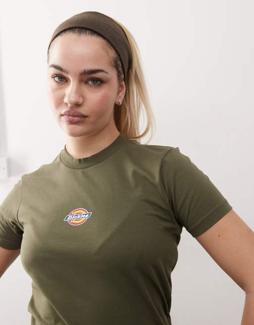 Camiseta larga verde caqui con diseño encogido Maple Valley de Dickies