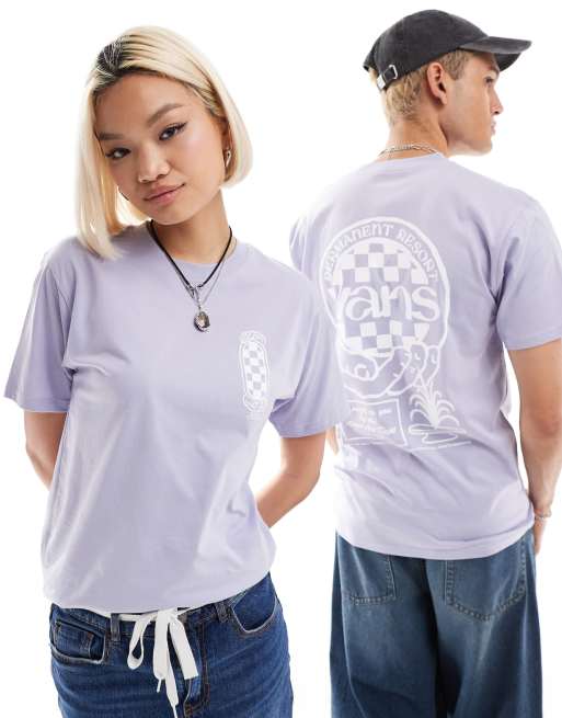 Camiseta lila con estampado en la espalda Hands Circle de Vans