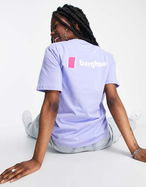 Camiseta lila con logo en el pecho y la espalda Org Heritage de Berghaus