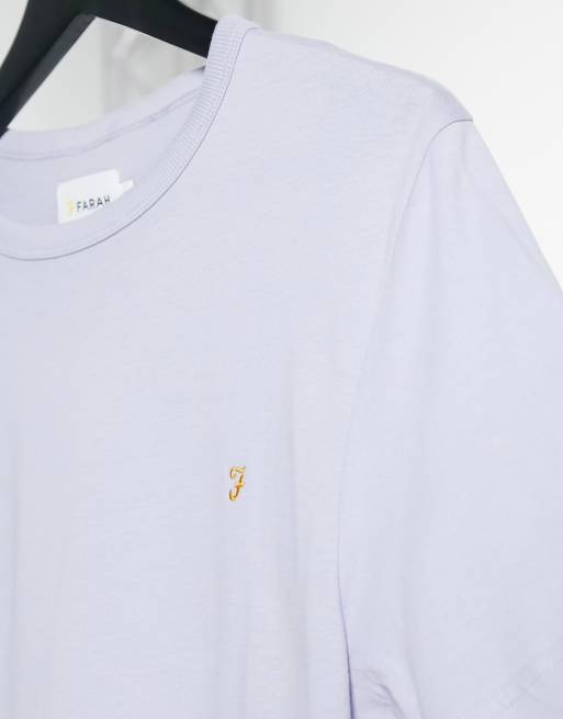 Camiseta lila de corte slim con logo Danny de Farah, 3 de 4