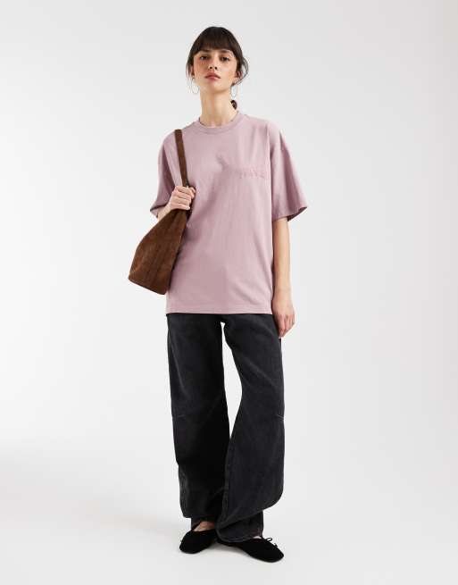 Camiseta lila empolvado con estampado en la espalda Odyessey de AllSaints, 4 de 4