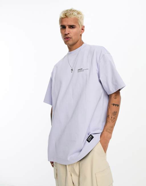 Camiseta lila extragrande con logo pequeño Miller de Dr Denim