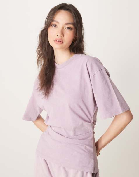 Camiseta malva lavado con cintura estilo corsé de ASOS DESIGN - view 1