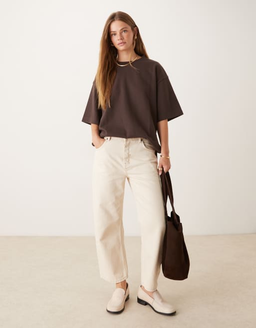 Camiseta marrón chocolate de corte cuadrado de tejido muy suave de ASOS DESIGN, 4 de 4