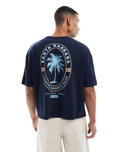 Camiseta marrón claro extragrande con estampado gráfico deportivo de ASOS DESIGN - view 1