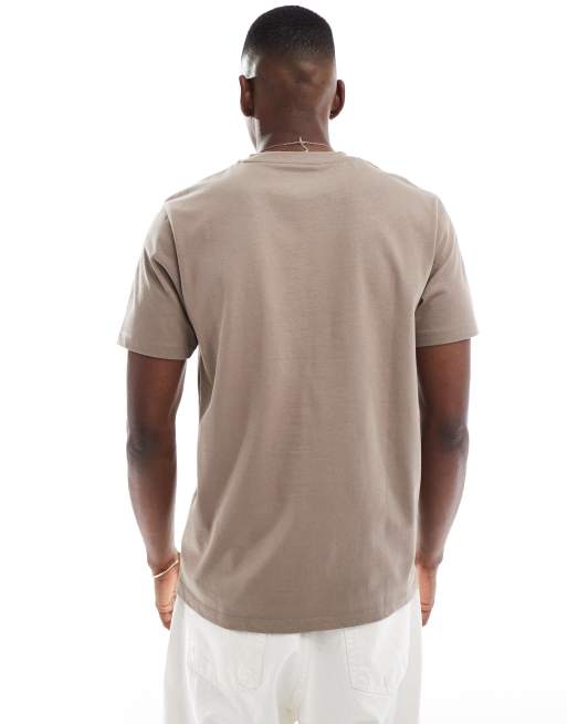 Camiseta marrón con cuello redondo de tejido grueso de ASOS DESIGN  , 4 de 4