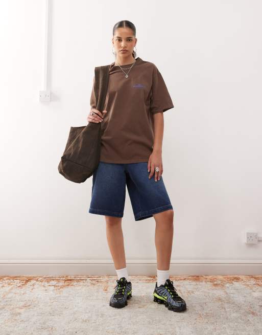 Camiseta marrón con estampado gráfico "Climbing Equipment" de Gramicci, 2 de 4