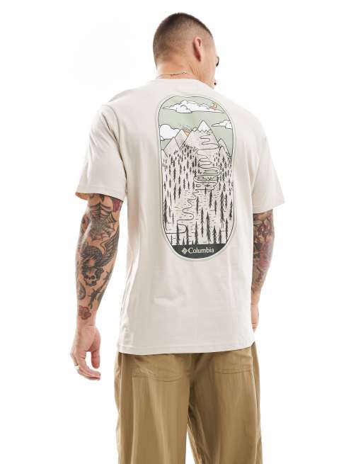 Camiseta marrón con estampado gráfico Rockaway River de Columbia
