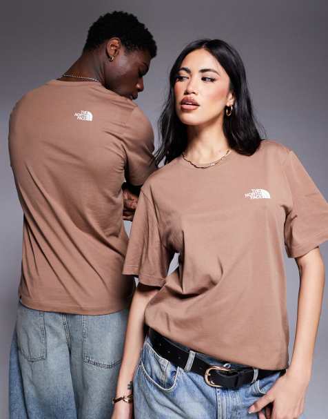Camiseta marrón con logo en el pecho Simple Dome de The North Face - view 1