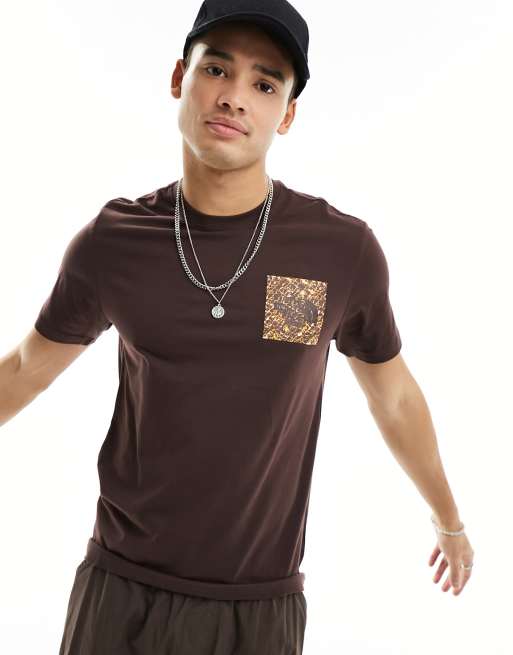 Camiseta marrón con logo Fine de The North Face