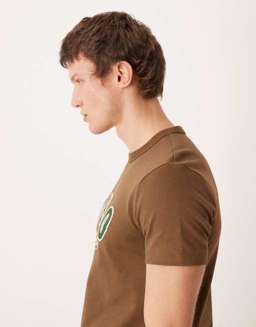Camiseta marrón de corte custom con logo grande de Polo Ralph Lauren, 4 de 5