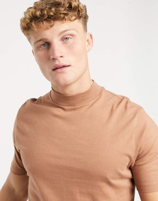 CAMISETA CUELLO ALTO - Beige