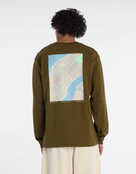 Camiseta marrón de manga larga con diseño de mapa Athletics de New Balance - view 1