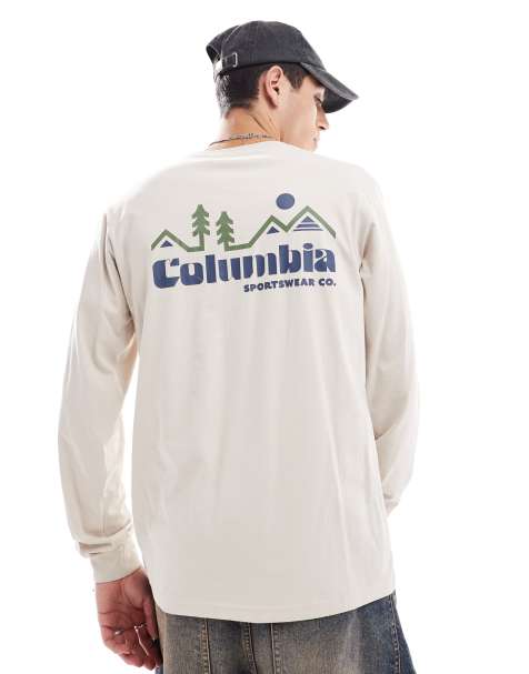 Camiseta marrón de manga larga con logo CSC Seasonal de Columbia - view 1