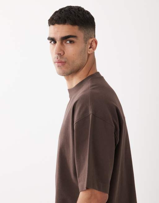 Camiseta marrón extragrande de tejido muy grueso de ASOS DESIGN Circular Design Collection, 4 de 5