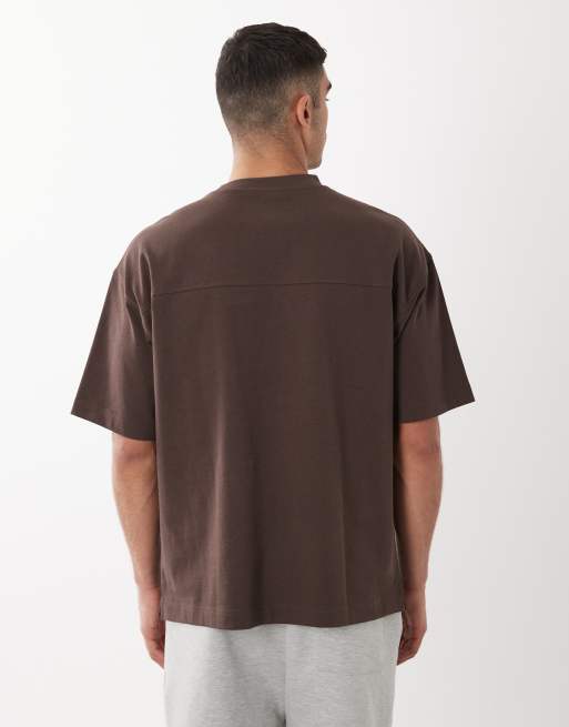 Camiseta marrón extragrande de tejido muy grueso de ASOS DESIGN Circular Design Collection, 5 de 5