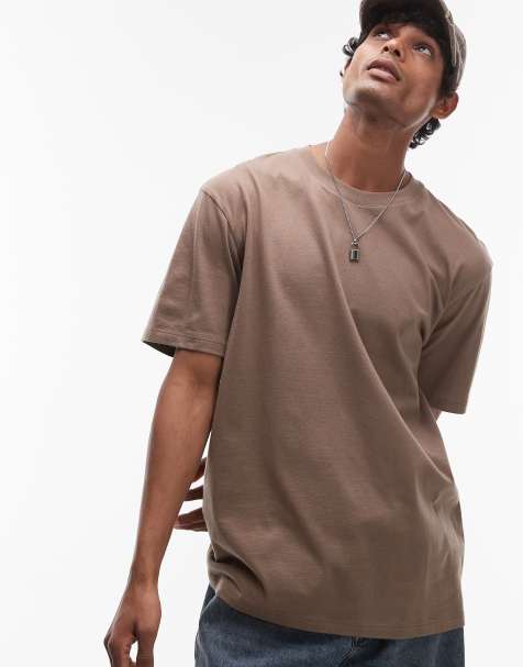 Camiseta marrón extragrande de Topman - view 1