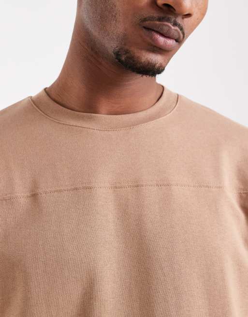 Camiseta marrón holgada de manga larga de tejido grueso de ASOS DESIGN , 5 de 5