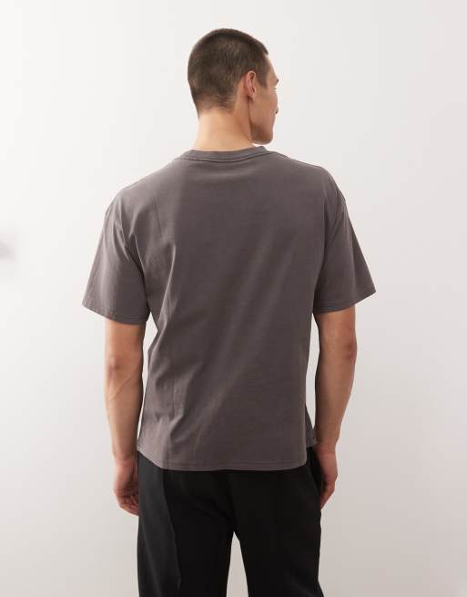 Camiseta marrón lavado de corte cuadrado Great de Weekday, 4 de 5