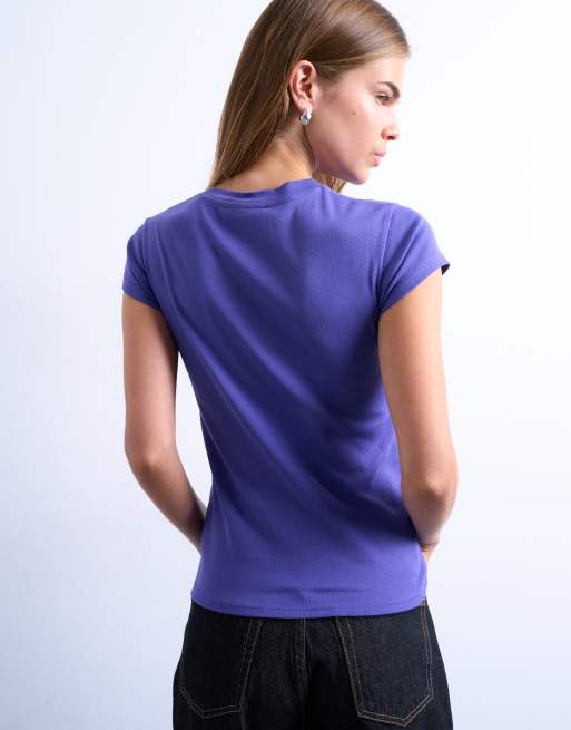 Camiseta morada básica de Topshop, 4 de 4