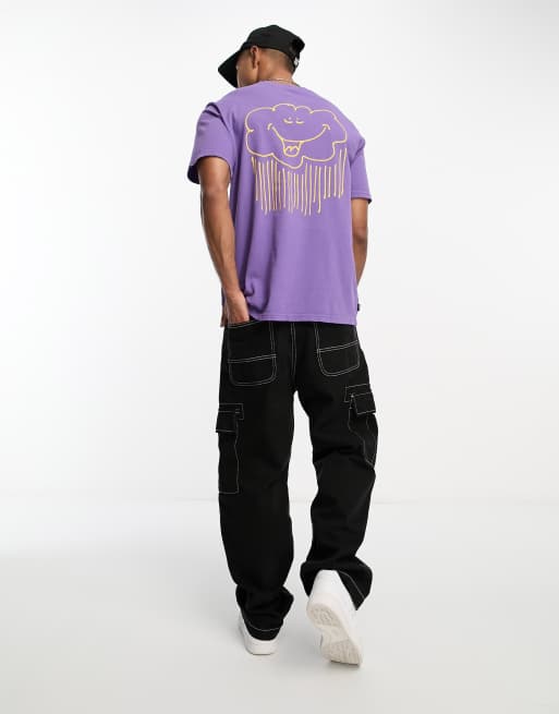 Camiseta morada con estampado trasero Happy Rain de Element