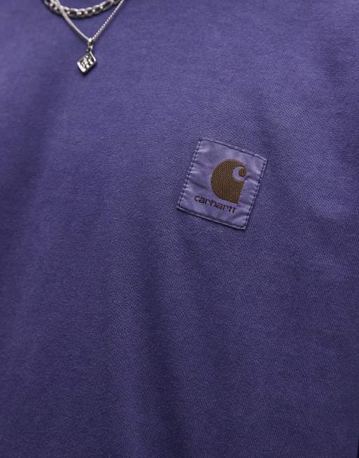 Camiseta morada de manga larga Vista de Carhartt WIP, 3 de 4
