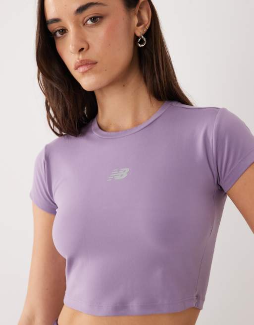 Camiseta morada entallada Harmony de New Balance, 2 de 4