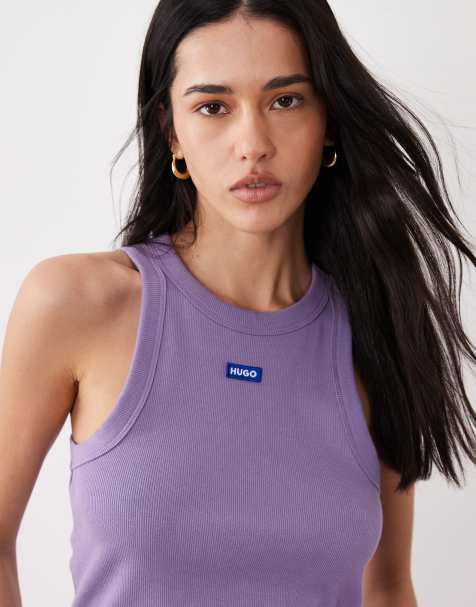 Camiseta morada sin mangas Easy de HUGO Blue - view 1