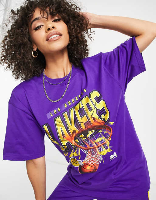 Camiseta Mitchell & Ness Hombre Los Angeles Lakers Morada