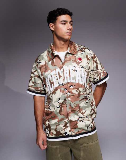 Camiseta multicolor de estilo béisbol con estampado de camuflaje Choc Chip de ICECREAM - view 1