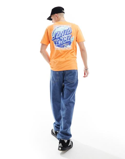 Camiseta naranja Breaker Dot de Santa Cruz