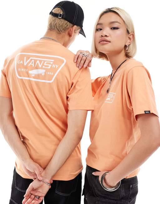 Camiseta naranja con estampado en el espalda Full Patch de Vans