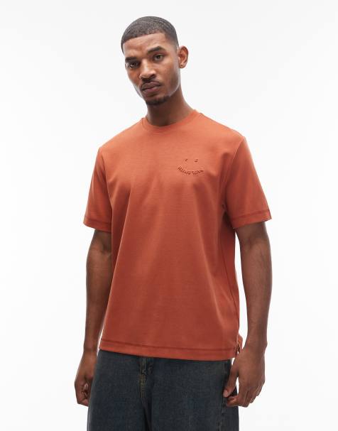 Camiseta naranja con logo icónico estampado de PS Paul Smith - view 1