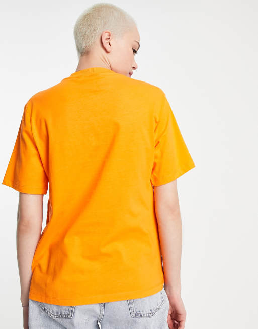 Camiseta naranja de corte cuadrado con estampado hawaiano y bordado tupido de COLLUSION, 2 de 4
