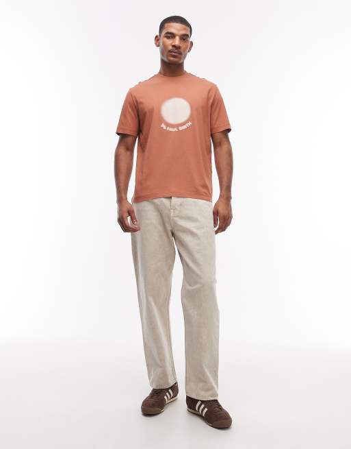 Camiseta naranja tostado de estilo casual con estampado gráfico de sol de PS Paul Smith, 2 de 5