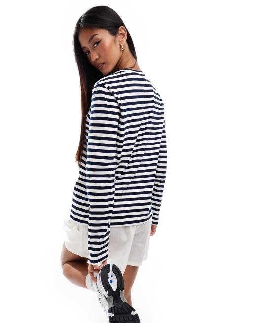 Camiseta negra a rayas de manga larga de Lacoste, 4 de 4