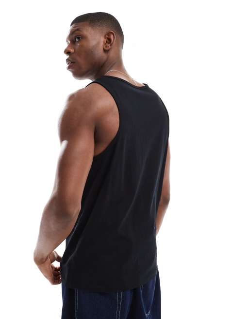 Camiseta negra básica de tirantes y corte estándar Essentials de ASOS DESIGN, 3 de 4