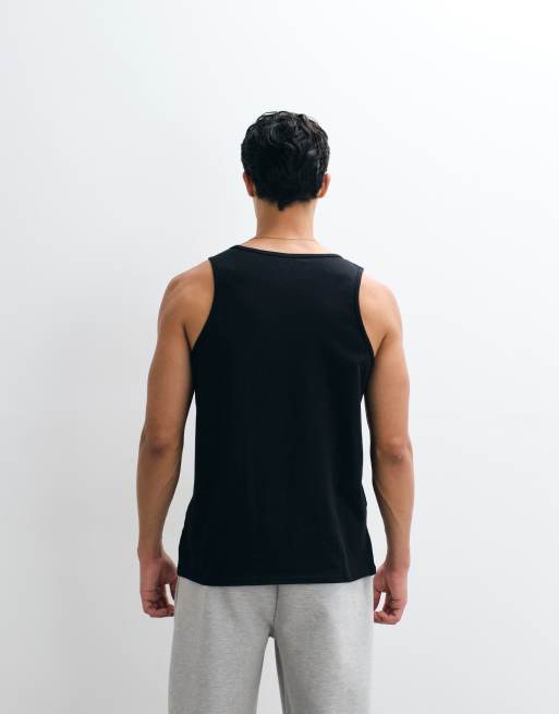 Camiseta negra básica de tirantes y corte estándar Essentials de ASOS DESIGN, 5 de 5