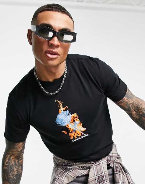 Camiseta negra Burning de Criminal Damage - view 1