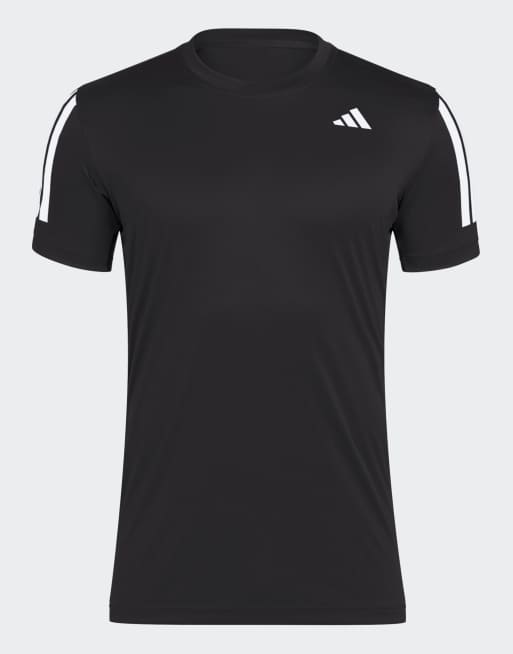 Camiseta negra con 3 rayas Club Tennis Climacool de adidas Performance, 2 de 4