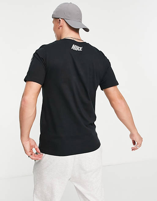 belief teenager Grandpa Camiseta negra con cinta del logo repetido de Nike | ASOS