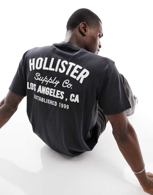 Camiseta hollister negra deals