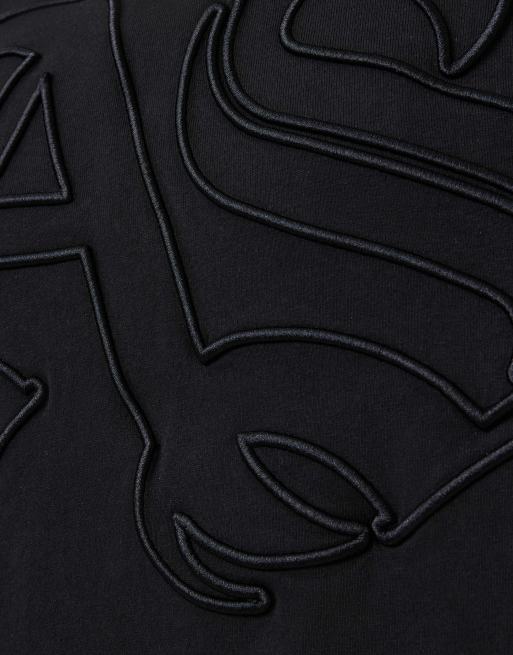 Camiseta negra con detalle en relieve Lisa de AllSaints, 3 de 7